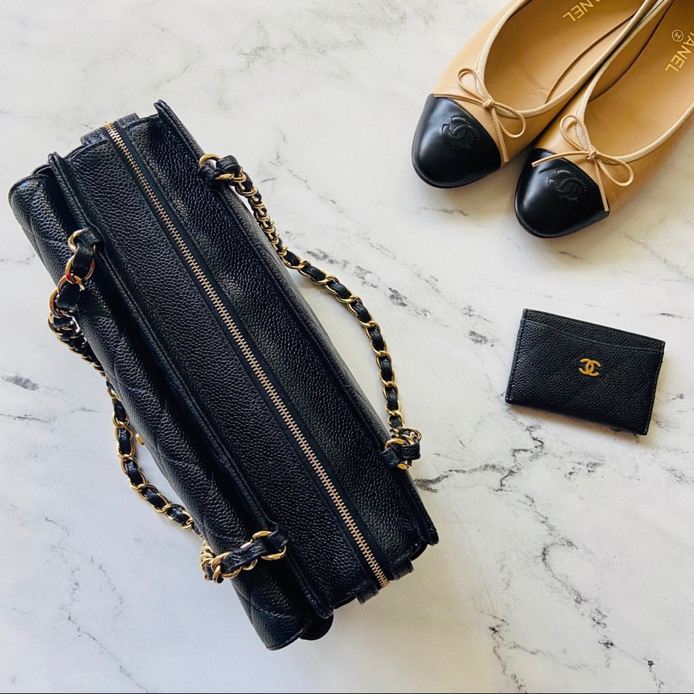❌SOLD❌ CHANEL Black Caviar 💎 Jumbo Flap Bag Zip - Picture 9 of 16